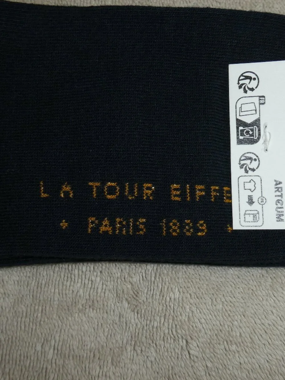 LA Tour Eiffel Paris 1889 Dark Navy Women's Socks Made in France